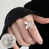 Viva la vida Anillo vive el momento para mujer simple letra graffiti caricatura One Piece anillo ajustable para dedo índice moderno