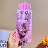 Conjunto de Colar Infantil Pulseira Brincos Anel Princesa Frozen Joias para Bebê Acessórios de Floco de Neve Joias para Meninas