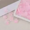 Contas de Vidro Flor de Cerejeira Tridimensionais com Gradiente de 10mm com Furo Central, Contas Soltas Flor de Cinco Pétalas, Acessórios de Joias para Corrente de Celular DIY Feitos à Mão