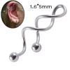 Piercing Transfronteiriço Aço Inoxidável Barra Industrial Brincos Curvados em Forma de Coração Brincos de Cruz Personalizados Brincos de Flor em Forma de Cobra
