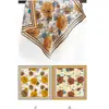 Bufanda Estampada de Seda Artificial Versátil para Primavera y Verano Chal Protector Solar Bufanda de Seda Doble Uso Nueva Bufanda para Mujer Pintada por Pulverización por Ambos Lados