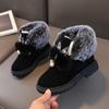 Botas de Nieve de Terciopelo de Invierno para Bebé Niñas Botas Pequeñas para Niñas Cálidas Esponjosas Lindas Invierno para Niños Zapatos de Algodón de Invierno para Niños