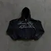Comercio Exterior 2025 Nuevo Sudadera Punk Estilo Oscuro con Estampado de Letras para Hombre y Mujer Suelta Americana Retro Venta al por Mayor