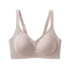 Sutiã pequeno para mulheres com seios grandes, com forro de seda de amoreira, cor tipo base, sem costura, invisível, levanta o busto, plus size