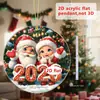 Decoração de Casa Presente de Natal Novo Produto Transfronteiriço Ornamento de Árvore de Natal Acrílico Plano 2026