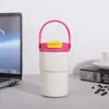 Taza Térmica de Café de Color Sólido para Mujer Alta Apariencia 2026 Nuevo Acero Inoxidable con Popote Taza para Conservar el Frío Portátil Doble Bebida Taza de Café