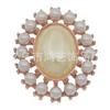 Fabricantes transfronterizos de hebillas de diamantes de aleación de perlas ovaladas, joyería artesanal, bolso con lazo plano, accesorios con placa de flores