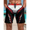 Nuevos shorts de playa deportivos de moda para hombre con estampado digital 3D transfronterizos europeos y americanos 2025, shorts atléticos casuales