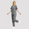 TEMU Ropa de Trabajo para Salón de Belleza Coreano Estilo Europeo Lavable Resistente a las Arrugas Unisex Set de Ropa de Trabajo para Esteticista