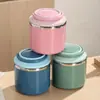 Lonchera de Acero Inoxidable de Grado Alimenticio, Contenedor Aislado de Gran Capacidad de Tres Capas, Lonchera para Trabajadores de Oficina, Contenedor Aislado Portátil de Doble Capa