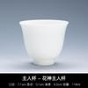 Juego de Té de Cerámica con Taza Maestra de Cuerpo Blanco, Taza de Degustación, Taza de Invitado con Logotipo Impreso, Juego de Té Kung Fu de Cerámica Hecho en Jingdezhen Personalización