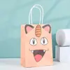 Bolsa de Regalo para el Día del Niño Bolsa de Papel Kraft de Dibujos Animados Bolsa para Llevar Bolsa de Embalaje para Regalo de Fiesta Bolso de Mano