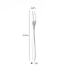 Cuchillo para Pasteles de Luna 304 Transfronterizo Tenedor para Pasteles Acero Inoxidable Tenedor de Dos Púas Tenedor para Postres y Frutas Festival de Medio Otoño Juego de Cuchillo y Tenedor para Pasteles de Luna