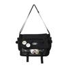 Bolsa de Mensageiro Estilo Tooling Versátil para Mensageiro do Instagram Homens Estudantes Universitários Bolsa de Ombro para Aula Moda Coreana Bolsa Transversal de Grande Capacidade para Mulheres