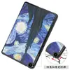Funda protectora para Huawei MatePad SE 10.4, funda de cuero plano pintada, triple pliegue
