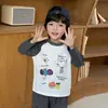 Camiseta de Manga Larga para Niños 100% Algodón Ropa Interior de Primavera y Otoño 2026 Estilo Nuevo para Niños Pequeños y Medianos, Tipo a