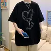 Camiseta de manga corta de algodón puro para hombre, nueva marca de moda 2026, cárdigan estampado, top de manga corta para hombre, camisa de moda para hombre