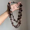 Estilo Étnico Retro Bohemio Collar de Concha de Coco Multicolor en Capas Accesorios de Joyería Tribal Cadena de Suéter de Gama Alta