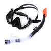 Máscara de Mergulho com Armação Grande Máscara Facial para Snorkel Conjunto de Snorkel Semi-Seco/Molhado Vidro Temperado PVC Protetor de Nariz Conjunto de Mergulho
