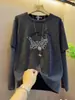 Diseño único, estilo falso de dos piezas, camiseta de manga larga para mujer, moderna y versátil, con un diseño de bloques de color a rayas