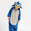 Pijama de Franela para Hombre y Mujer Kulomi Ao Bing Sonic Animal de Dibujos Animados para Otoño e Invierno