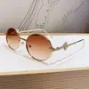 Gafas de Sol Metálicas Redondas Estilo Hip-Hop Moda Europea y Americana Forma de Serpiente Dorada Y2K Sexy Populares Gafas de Sol Transfronterizas