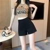 Shorts Evasê para Mulheres, Estilo Fino de Verão, Hot Pants para Dança e Corrida, Tamanho Plus Size M, Shorts de Barra com Zíper Invisível Sexy Coreano e Japonês