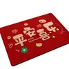Feliz Año Nuevo Alfombra Roja Festiva Felpudo para Puerta Principal Felpudo para Suelo de Entrada Alfombra Absorbente de Agua para Entrada de Baño Decoración de Pasillo Felpudo para Entrada