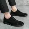 Sapatos masculinos transfronteiriços, tamanho grande, sapatos de couro camurça, nova coleção primavera 2025 masculina, sapatos business casual, sapatos de couro versáteis para exportação