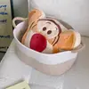 Cesta de Armazenamento de Brinquedos Tecida para Crianças Cesta para Guardar Diversos Domésticos Cosméticos de Mesa Lanches Artefato de Armazenamento