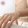Nueva Pulsera Cuadrada de Zirconia con Costuras de Lujo Nicho, Estilo Europeo y Americano ins, Acero Titanio Oro 18K, Joyería de Mano E030