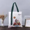 Bolso de Hombro de Lona Estampado para Estudiantes, Bolsa Tote Souvenir de Atracción Turística, Bolsa de Empaque Publicitaria para Compras en Supermercado