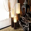 Luminária de Mesa Decorativa para Sala de Estar e Quarto Estilo Mid-Century de Alto Padrão Luminária de Mesa de Chão Simples Nórdica em Madeira Maciça Quente
