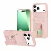 Funda de Teléfono Pin Dun con Sensación de Piel y Soporte Magnético Compatible con Apple 17PROMAX Cobertura Total 16 Transfronterizo 11 Interior de Franela 13