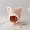 Gorro de Bebé Otoño e Invierno Protección para las Orejas Moda para Niña Gorro de Felpa Tejido Resistente al Viento y Cálido para Invierno Gorro de Lana para Niña