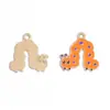 Venta al por mayor transfronteriza de accesorios para joyería DIY: colgantes de esmalte con forma de insecto de dibujos animados, collares hechos a mano, llaveros y dijes pequeños de aleación