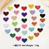 Patches Bordados de Coração Multicor com Adesivo Termocolante, Patches de Coração Sem Costura para Roupas, Chapéus, Bolsas e Patches Decorativos Atacado