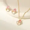 Collar de Pendientes con Forma de Concha y Estrella de Mar Azul Estilo Vacacional Nuevo Diseño de Nicho Conjunto de Joyería de Moda Romántica para Mujeres Elegante