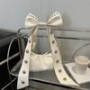 Bolsa de Braço para Celebridade da Internet com Laço para Mulheres Nova Moda 2025 Bolsa Personalizada com Rebites Doce Cool Sexy Bolsa de Ombro Bolsa Feminina