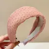 Diadema Ancha Plisada de Lunares Estilo Coreano para Mujer, Adecuada para Lavarse la Cara, Accesorio de Moda para la Parte Superior del Cráneo