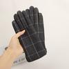 Guantes de Lana Cuadros Cálidos Forrados de Polar con Pantalla Táctil para Mujer Fabricante Venta al por Mayor Dropshipping Invierno
