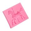 Nuevo molde de carrusel para decoración de tartas de fondant, molde de silicona para fondant, molde de silicona líquida para chocolate