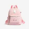 2026 Nuevo Estilo Coreano Estampado de Estrellas Conejito de Dibujos Animados Mochila Linda Mochila Escolar para Estudiantes Gran Capacidad Versátil Mochila para Mujer