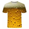 Serie de bebidas impresión digital 3D manga corta verano transpirable casual holgada chaqueta de manga corta fabricantes al por mayor pareja