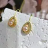 Accesorios de Perlas DIY Cobre Dorado de 18K Gancho de Oreja de Cobre Grueso Chapado en Oro Pendientes Semi-acabados Venta al por Mayor