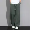 Pantalones de Lino de Seda Helada para Hombre 2026 Nuevo Verano Delgados Holgados Rectos de Secado Rápido Tallas Grandes Casuales Pantalones para Hombre