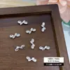 Accesorios para Uñas con Circonita Brillante, Moño, Corazón, Estrella Radiante, Flor de Cinco Pétalos, Productos Terminados Hechos a Mano, Decoraciones para Uñas con Pedrería Apilada
