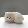 Molde de Silicona Oso Polar Jiahui Mei Oso Acostado Adorno de Velas de Aromaterapia Hecho a Mano Molde para Amasar Yeso DIY