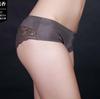 Ropa interior de encaje sexy de alta calidad de una pieza sin marcas de seda de hielo para mujer, tiro medio, entrepierna de algodón, talla grande, ropa interior fina transpirable