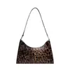Bolso de Hombro Nuevo con Estampado de Vaca de Comercio Exterior para Mujer 2025 Bolso de Axila con Estampado de Leopardo de Moda Versátil Bolso de Mano Simple